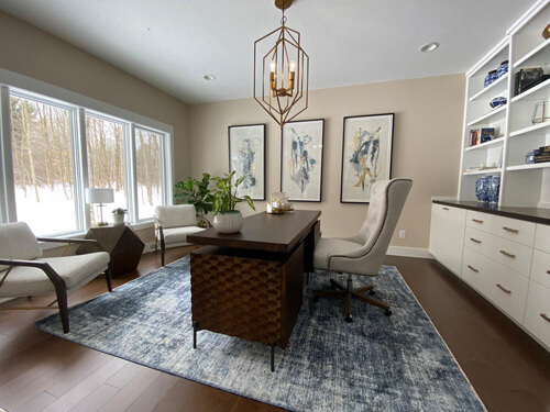 Office of a courtyard ranch home