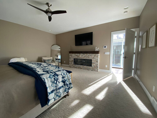 Bedroom of a courtyard ranch home