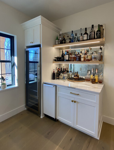 Wine bar in the kitchen of a Modern Farmhouse home